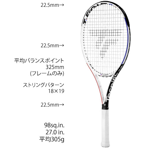 【メーカー取り寄せ商品】テクニファイバー[Tecnifibre] 硬式ラケット T-FiGHT rs 305（TFRFT01）