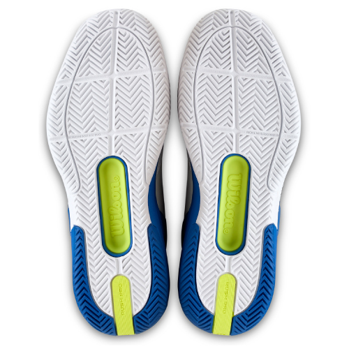 ウイルソン ラッシュ プロ 5.0 AC M (wilson RUSH PRO 5.0 AC M WRS338520) テニスシューズ メンズ オールコート 26SS【メーカー取寄せ商品】 ホワイト×デジャヴブルー×セーフティイエロー 25.0cm