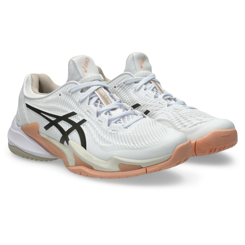 アシックス レディ コート FF 3(asics LADY COURT FF 3 1042A220 108)テニスシューズ レディース オールコート 26FW ホワイト×ブラックコーヒー(108) 22.5cm