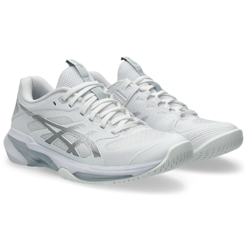 アシックス レディ ソリューションスピード FF 4(asics LADY SOLUTION SPEED FF 4 1042A307 101)テニスシューズ レディース オールコート 26SS ホワイト×ピュアシルバー(100) 22.5cm