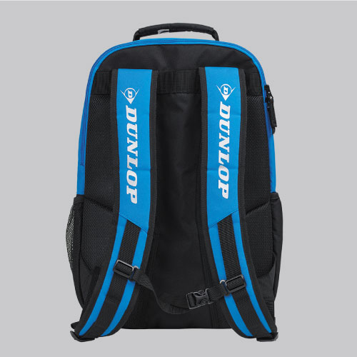 ダンロップ バックパック（テニスラケット2本収納可） [DUNLOP BAG DTC-2382 ブラック×ブルー] 23SS