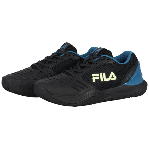 フィラ アクシラス 3 T9 (FILA AXILUS 3 T9 FM0102523 001)テニスシューズ メンズ オールコート 26FW ブラック×ブルー×ブラック(001) 25.0cm