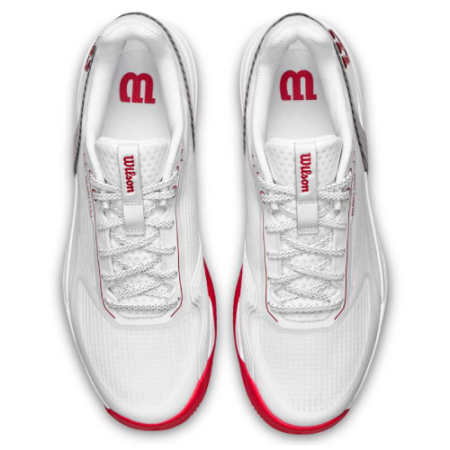 ウイルソン ラッシュ プロ 5.0 AC M (wilson RUSH PRO 5.0 AC M WRS01048001) テニスシューズ メンズ オールコート 26FW【メーカー取寄せ商品】 ホワイト×ウイルソンレッド×マイクロチップ 25.0cm