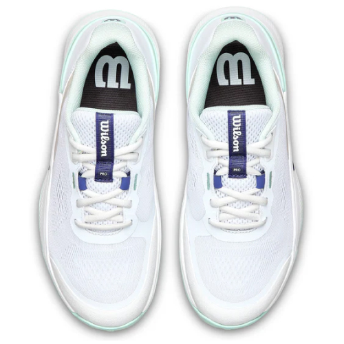 ウイルソン イントリーグ プロ OC W(wilson INTRIGUE PRO OC W WRS340120)テニスシューズ レディース オムニ・クレー 26SS ホワイト×ベイ×スキップブルー 22.5cm