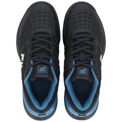 フィラ アクシラス 3 T9 (FILA AXILUS 3 T9 FM0102523 001)テニスシューズ メンズ オールコート 26FW ブラック×ブルー×ブラック(001) 25.0cm