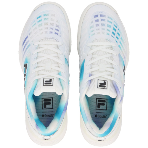 フィラ アクシラス 3 T9 (FILA AXILUS 3 T9 FW0102523 101)テニスシューズ レディース オールコート 26FW ホワイト×ブルー×パープル(101) 23.0cm