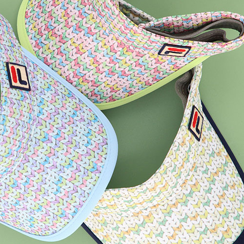 FILA サンバイザー PRINT CLIP VISOR ゴルフ 母の日 : 帽子屋