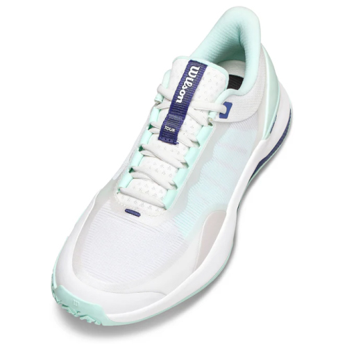 ウイルソン イントリーグ ツアー OC W(wilson INTRIGUE TOUR OC W WRS340110)テニスシューズ レディース オムニ・クレー 26SS ホワイト×ベイ×スキップブルー 22.5cm