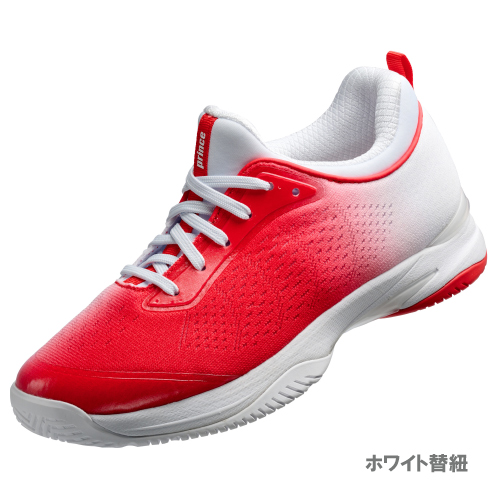 プリンス ビーナスマッシュ リミテッド AC(prince VENUSMASH LD AC DPSVA1LD-262) テニスシューズ レディース オールコート 26FW レッド×ホワイト(262) 22.5cm