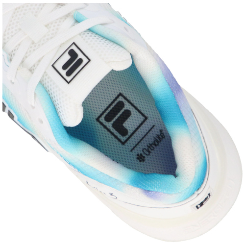 フィラ アクシラス 3 T9 (FILA AXILUS 3 T9 FW0102523 101)テニスシューズ レディース オールコート 26FW ホワイト×ブルー×パープル(101) 23.0cm