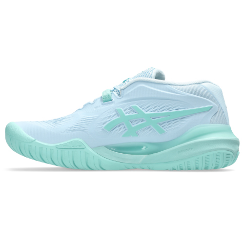 アシックス レディ ゲル レゾリューション テン(asics LADY GEL-RESOLUTION X 1042A279 402)テニスシューズ レディース オールコート 26FW ライトブルー×オアシスグリーン(402) 22.5cm