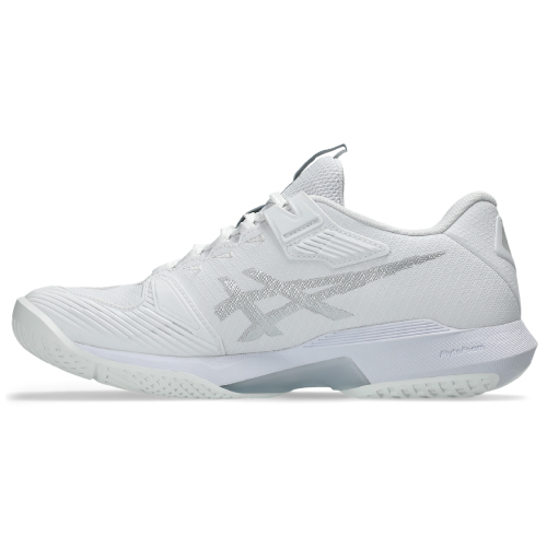 アシックス レディ ソリューションスピード FF 4(asics LADY SOLUTION SPEED FF 4 1042A307 101)テニスシューズ レディース オールコート 26SS ホワイト×ピュアシルバー(100) 22.5cm