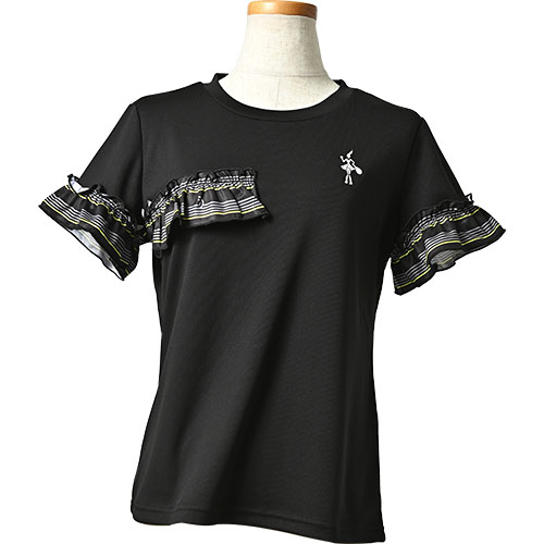 バルデマッチ ボーダーフリルＴシャツ （ BDM-C1211-20 ）[ Balle de match Tennis LS レディース  ]23SS【メーカー取寄せ商品】