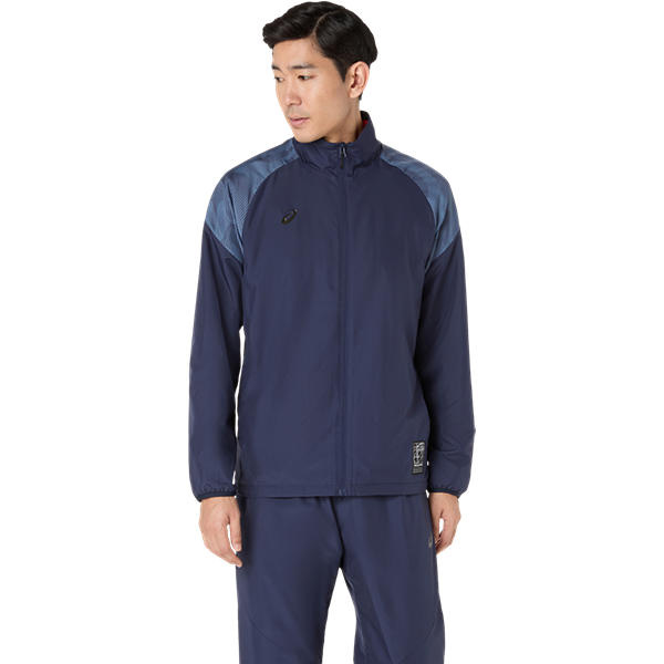 アシックス 裏トリコットグラフィックウインドブレーカージャケット （ 2031F175-400 ）[ asics MWJ メンズ ]25FW