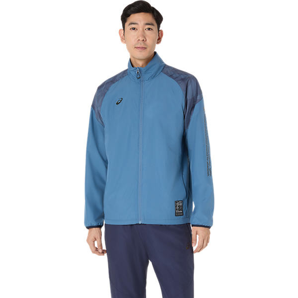 アシックス 裏トリコットグラフィックウインドブレーカージャケット （ 2031F175-401 ）[ asics MWJ メンズ ]25FW