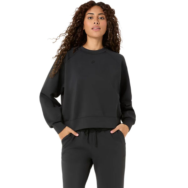 アシックス NAGINO REFINED TEXTURE スウェット （ 2032D370-001 ）[ asics LSWS レディース ]26FW