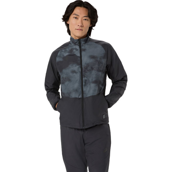 アシックス 裏メッシュグラフィックウインドブレーカージャケット （ 2033C196-001 ）[ asics MWJ メンズ ]26FW