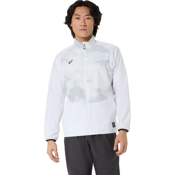 アシックス 裏メッシュグラフィックウインドブレーカージャケット （ 2033C196-100 ）[ asics MWJ メンズ ]26FW