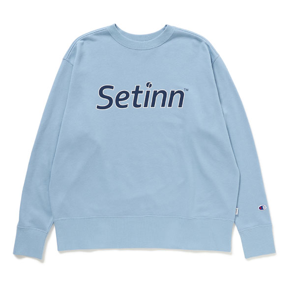 セットイン Champion Script Outline Crew （ 26S-034-DUSKBLUE ）[ Setinn MSWS メンズ ]26SS