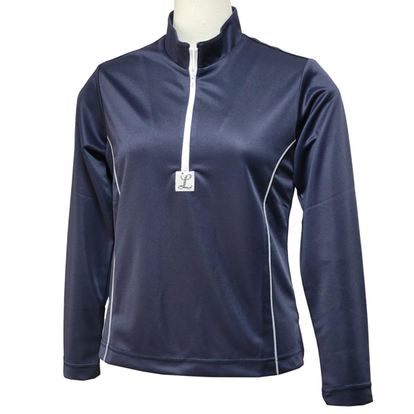 【SALE】ルフ ジップアップ長袖ポロ （ 342SHE-N ）[ Loeuf LS レディース ]25FW