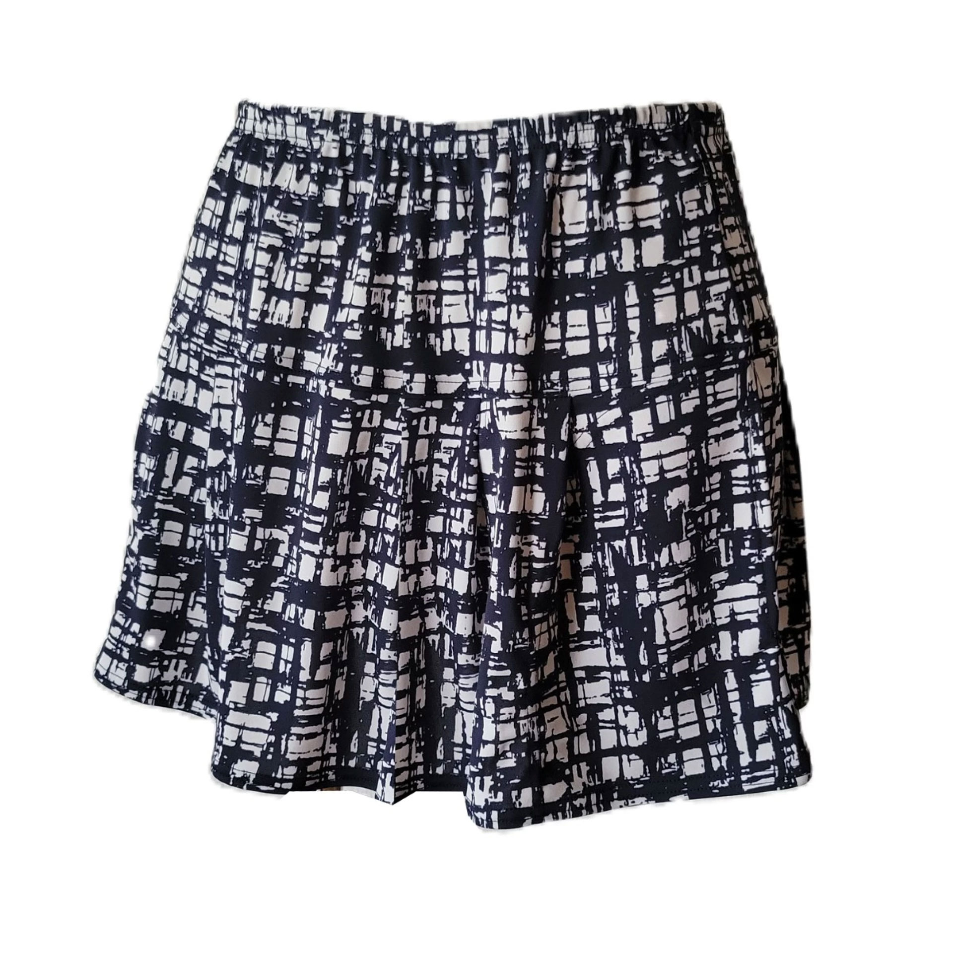 ルフ 幾何チェック柄スコート （ 345SKA-N ）[ Loeuf SK レディース ]26SS【メーカー取寄せ商品】