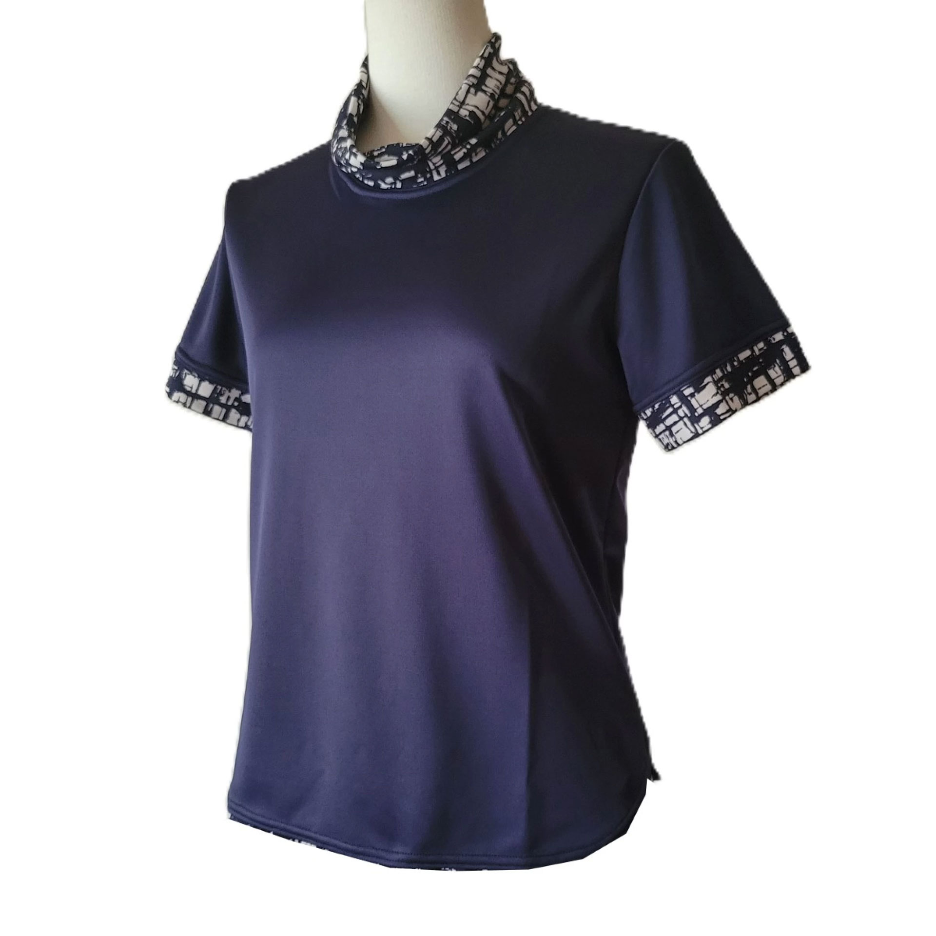 ルフ 衿・袖口柄Tシャツ （ 345TB-N ）[ Loeuf LS レディース ]26SS【メーカー取寄せ商品】