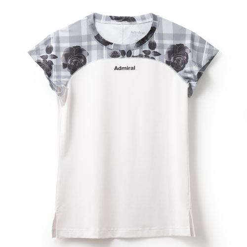 アドミラル フラワーチェックグラフィックドルマンTEE （ ATLA04W-10 ）[ Admiral LS レディース ]23FW【ネットバーゲン】※ウインザーオリジナル