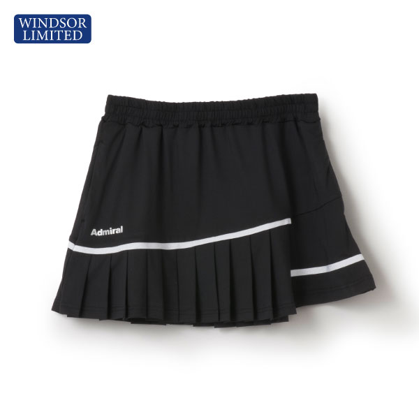 【予約商品 3月中旬発売予定】アドミラル ラメテープアシメプリーツスコート （ ATLA43W-10 ）[ Admiral SK レディース ]26SS※ウインザーオリジナル