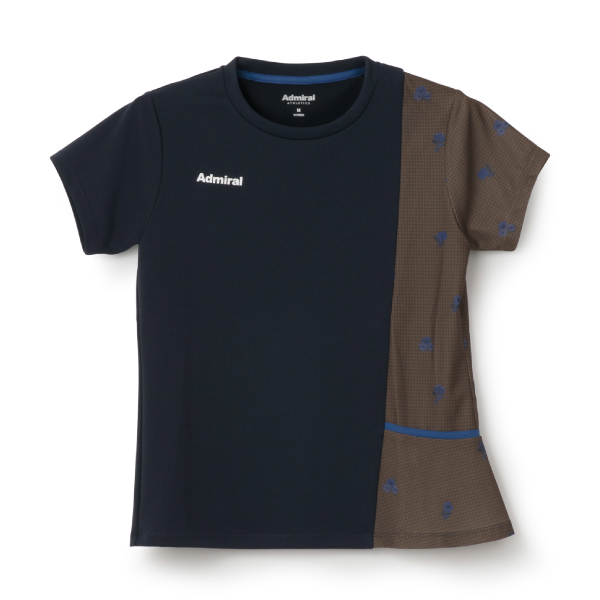 アドミラル アシンメトリーフラワーチェックTEE （ ATLA657-30 ）[ Admiral LS レディース ]26FW