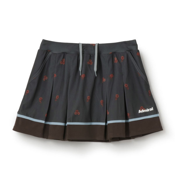 アドミラル フラワーチェックタックプリーツスコート （ ATLA658-18 ）[ Admiral SK レディース ]26FW