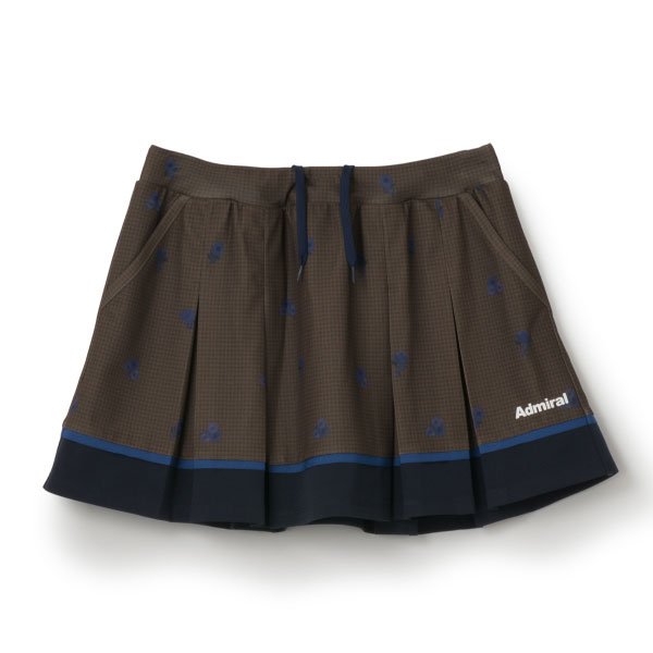 アドミラル フラワーチェックタックプリーツスコート （ ATLA658-20 ）[ Admiral SK レディース ]26FW