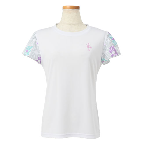 バルデマッチ フラワースリーブTシャツ （ BDM-D1209-010 ）[ Balle de match Tennis LS レディース ]24SS【メーカー取寄せ商品】