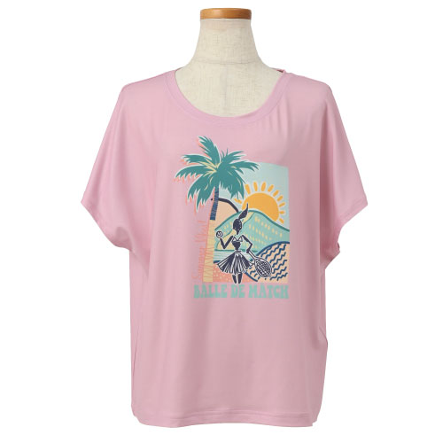 バルデマッチ リゾートプリントTシャツ （ BDM-D1211-081 ）[ Balle de match Tennis LS レディース ]24SS【メーカー取寄せ商品】