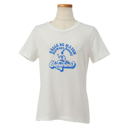 バルデマッチ サニープリントTシャツ （ BDM-D1212-011 ）[ Balle de match Tennis LS レディース ]24SS【メーカー取寄せ商品】
