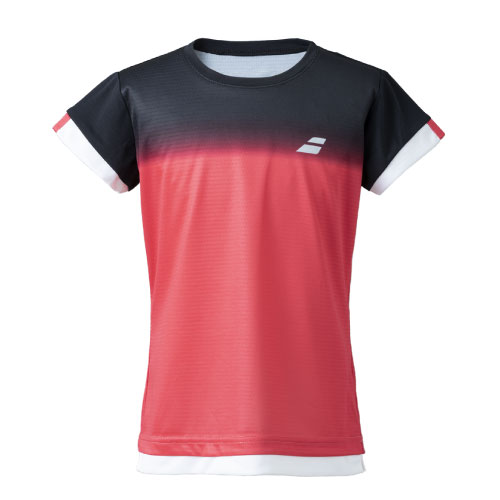 バボラ CLUB SHORT SLEEVE SHIRT JR （ BJG2345C-PK00 ピンク ）[ Babolat LS ガールズ ]22SS【ネットバーゲン】