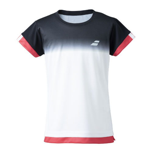 バボラ CLUB SHORT SLEEVE SHIRT JR （ BJG2345C-WH00 ホワイト ）[ Babolat LS ガールズ ]22SS【ネットバーゲン】