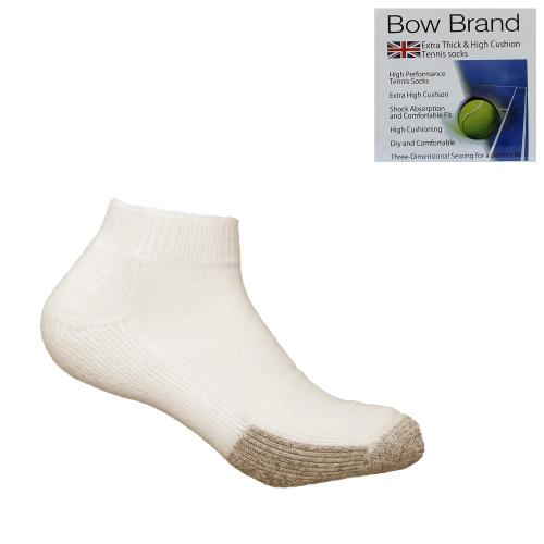 ボウブランド [ 25-27cm ] テニスソックス ハーフ M （ BOW-JA2402-OWH ）[ Bow Brand MSC アクセサリー ]24SS【メーカー取寄せ商品】