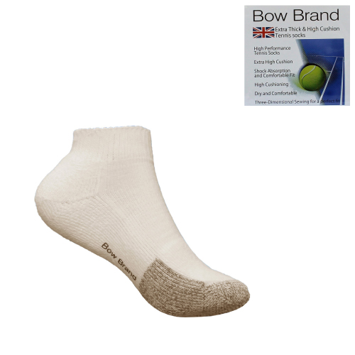 ボウブランド [ 23-25cm ] テニスソックス ハーフ S （ BOW-JA2404-OWH ）[ Bow Brand LSC アクセサリー ]24SS【メーカー取寄せ商品】