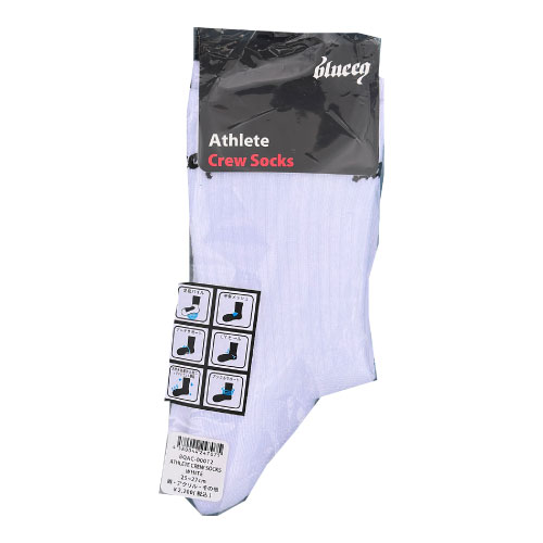 ブルイク ATHLETE CREW SOCKS （ BQAC-00012-WHITE ）[ blueeq MSC メンズ ]23SS