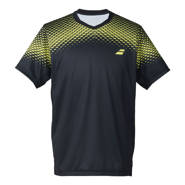 【販売開始前商品 2月下旬発売予定】バボラ PLAY SHORT SLEEVE SHIRT　 （ BUG6303-BK00 ）[ Babolat MS メンズ ]26SS