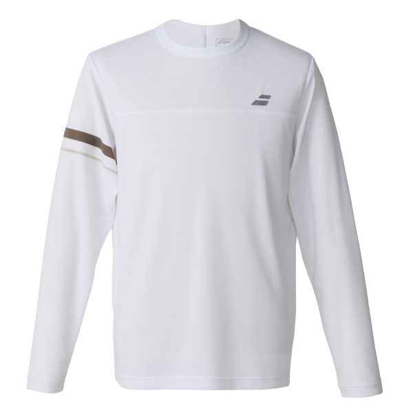 バボラ PLAY LONG SLEEVE SHIRT （ BUP6553-WH00 ）[ Babolat MS メンズ ]26FW