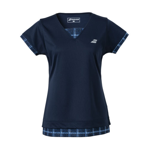 バボラ PURE SHORT SLEEVE SHIRT （ BWG3378-NV00 ）[ BabolaT LS レディース ]23FW【ネットバーゲン】
