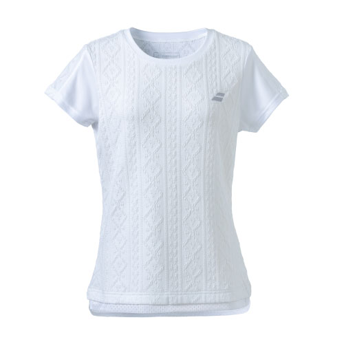 バボラ PURE SHORT SLEEVE SHIRT （ BWG4376-WH00 ）[ BabolaT LS レディース ]24FW【ネットバーゲン】