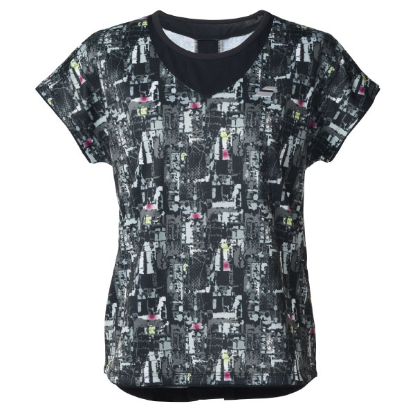 【10月25日～11月5日迄 2BUY10%OFFキャンペーン対象】バボラ PURE SHORT SLEEVE SHIRT （ BWG5374-BK00 ）[ BabolaT LS レディース ]25FW▲