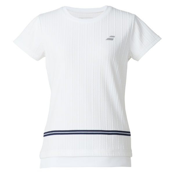 【10月25日～11月5日迄 2BUY10%OFFキャンペーン対象】バボラ PURE SHORT SLEEVE SHIRT （ BWG5375-WH00 ）[ BabolaT LS レディース ]25FW▲