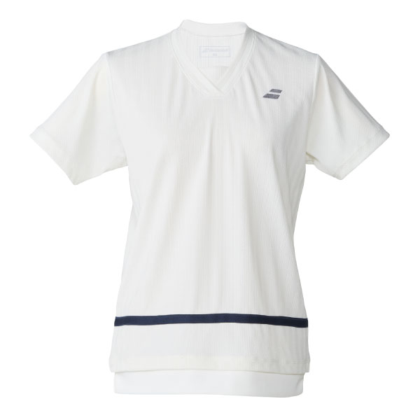 【販売開始前商品 2月下旬発売予定】バボラ PLAY SHORT SLEEVE SHIRT （ BWG6326-WH00 ）[ Babolat LS レディース ]26SS