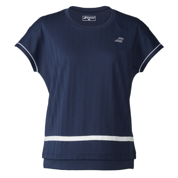 【販売開始前商品 2月下旬発売予定】バボラ PLAY SHORT SLEEVE SHIRT （ BWG6327-NV00 ）[ Babolat LS レディース ]26SS