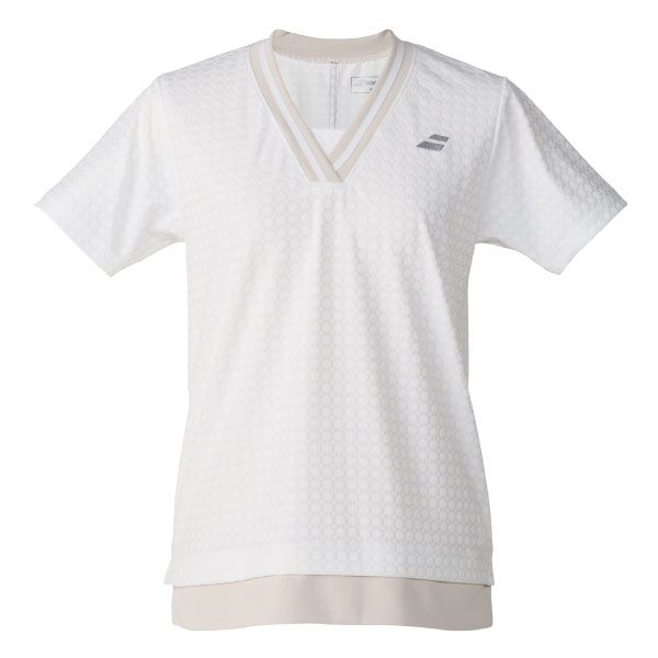 バボラ PLAY SHORT SLEEVE SHIRT （ BWG6376-WH00 ）[ Babolat LS レディース ]26FW