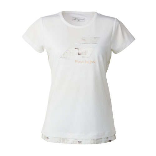 バボラ PURE SHORT SLEEVE SHIRT （ BWP5524-WH00 ）[ BabolaT LS レディース ]25SS【ネットバーゲン】