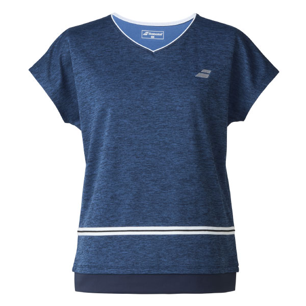 【10月25日～11月5日迄 2BUY10%OFFキャンペーン対象】バボラ PURE SHORT SLEEVE SHIRT （ BWP5576-NV00 ）[ BabolaT LS レディース ]25FW▲
